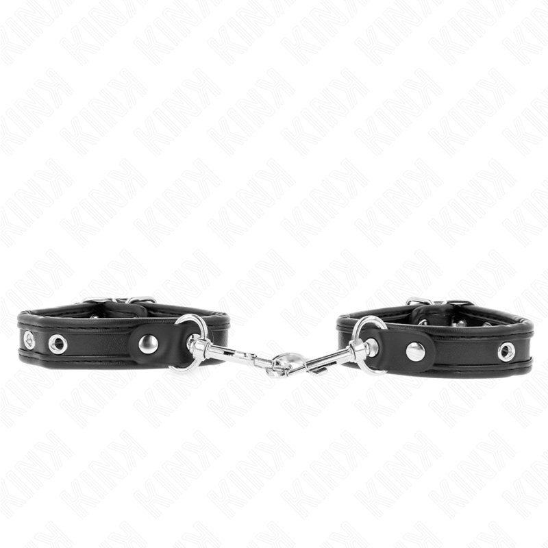 KINK - MUÑEQUERAS MINI NEGRO CON TACHUELAS AJUSTABLE 16-22 CM X 2 CM - Imagen 2