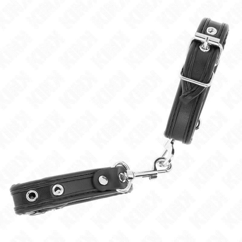 KINK - MUÑEQUERAS MINI NEGRO CON TACHUELAS AJUSTABLE 16-22 CM X 2 CM - Imagen 3
