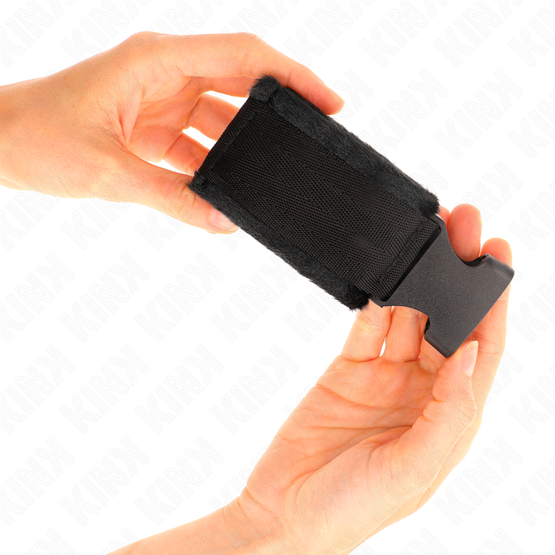 KINK - MUÑEQUERAS NYLON NEGRO MODELO 1 AJUSTABLE 25-35 CM X 6 CM - Imagen 4