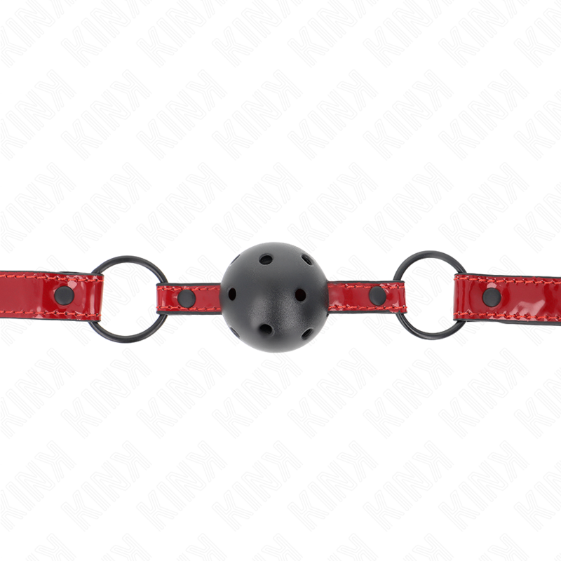 KINK - PALLA IN SIMILPELLE LUCIDA 4.5 CM GAG 63.5 X 2 CM REGOLABILE 41 X 59 CM - immagine 3