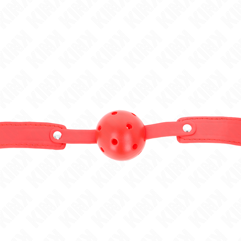 KINK - BOLA RESPIRÁVEL VERMELHA 4,5 CM MORDAÇA 65 x 2,5 CM - Image 2