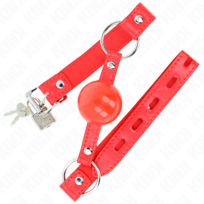 KINK - BÂILLON TPE BALLE 4 CM AVEC ROJO LOCK 60 x 2 CM – Image 3