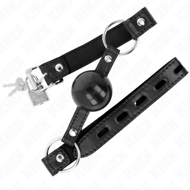 KINK - MORDAZA DE BOLA 4 CM TPE NEGRO 60 x 2 CM - Imagen 2