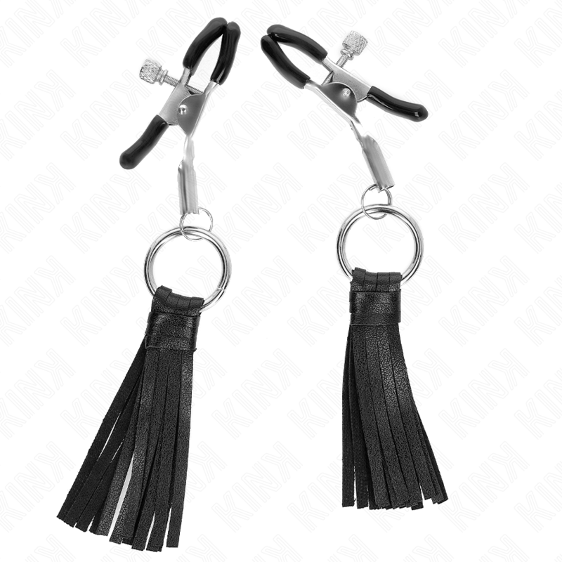 KINK - MORSETTI PER CAPEZZOLI IN SIMILPELLE CON NAPPINE 6 CM - immagine 3