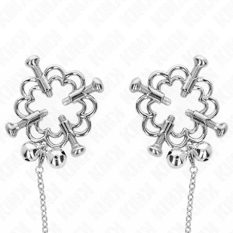 KINK - PINÇAS DE FLOR DE METAL COM CORRENTE - Image 4