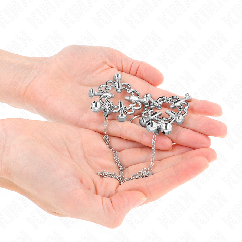 KINK - PINÇAS DE FLOR DE METAL COM CORRENTE - Image 3