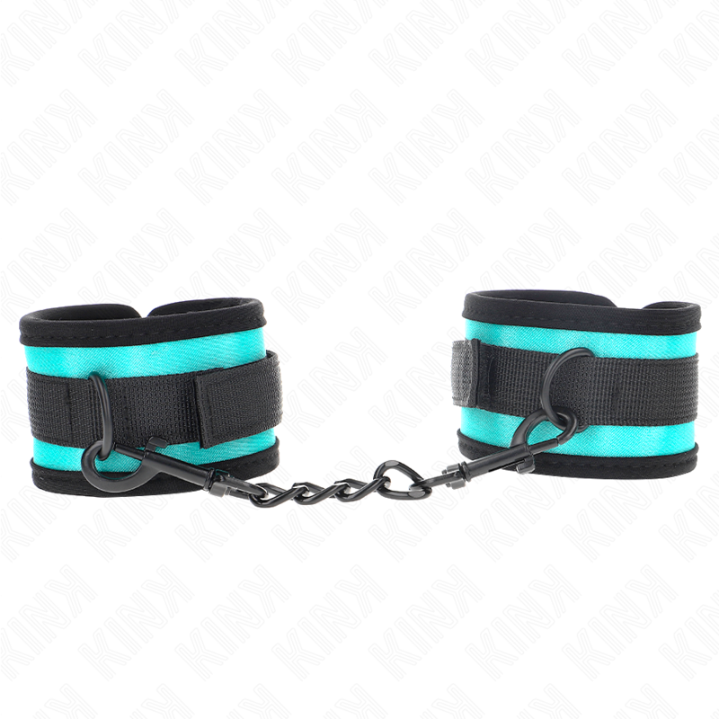 KINK - MUÑEQUERAS NEGRO-AZUL AJUSTABLE 18-32 CM X 5 CM - Imagen 2