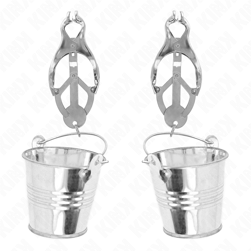 KINK - PINZE PER CAPEZZOLI TRIFOGLIO GIAPPONESE CON SECCHIELLI ARGENTO - immagine 4