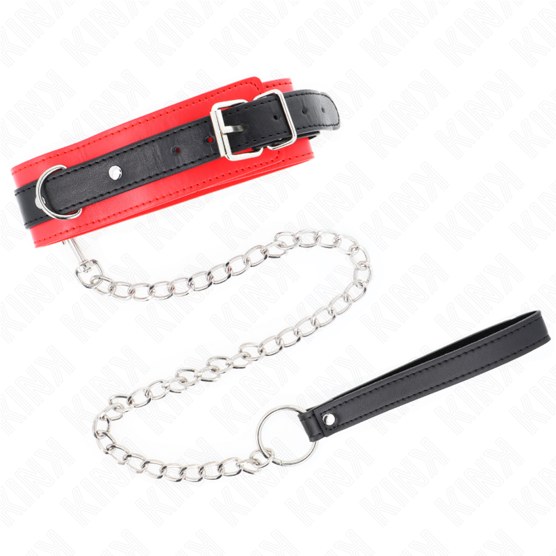 KINK - COLLAR CON CORREA 65 CM MODELO BÁSICO MODELO 3 ROJO 53 X 5 CM - Imagen 4