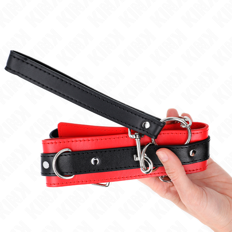 KINK - COLLAR CON CORREA 65 CM MODELO BÁSICO MODELO 3 ROJO 53 X 5 CM - Imagen 3