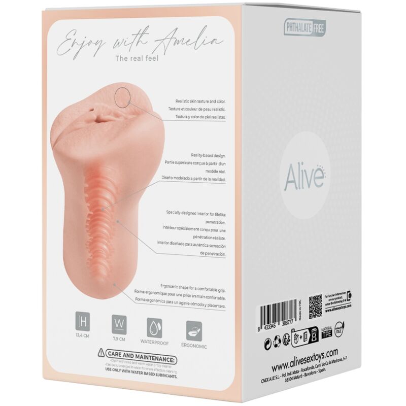ALIVE - AMELIA MASTURBADOR MASCULINO VAGINA SUPER REALÍSTICO NATURAL - Imagen 3