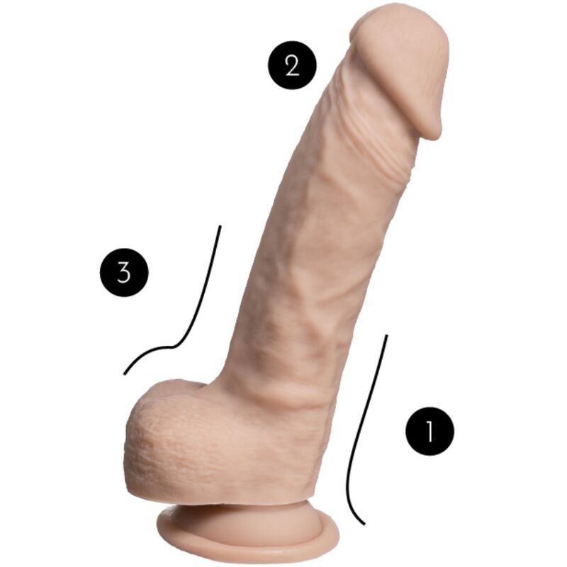 SILEXD - MODEL 1 REAL SKIN REALISTIC PENIS THERMO REACTIVE 17.8 CM FLESH - Image 4