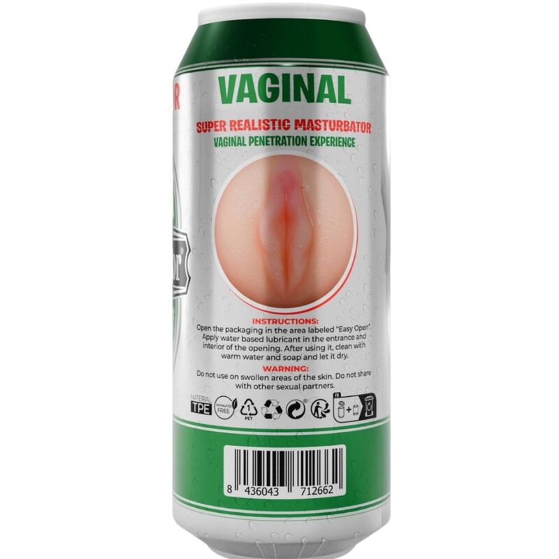 ALIVE - MASTURBADOR MASCULINO VAGINA LATA CERVEZA - Imagen 5