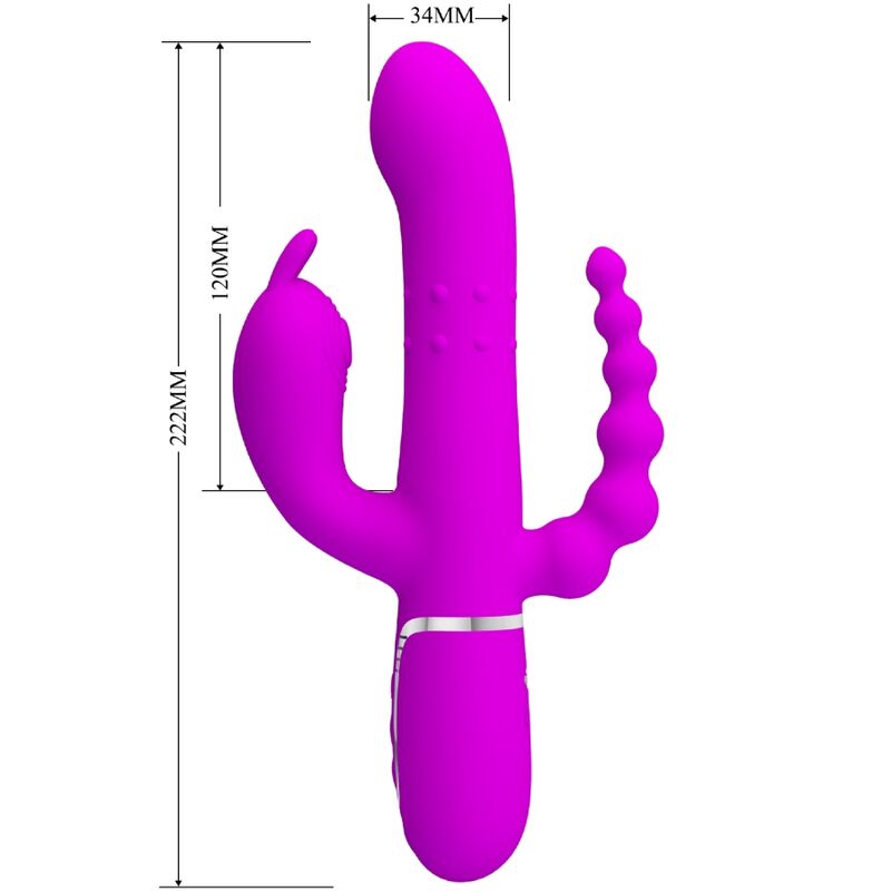PRETTY LOVE - CAMMY TRIPLE VIBRATOR MULTIFUNKTION 4 IN 1 ROSA – Bild 10