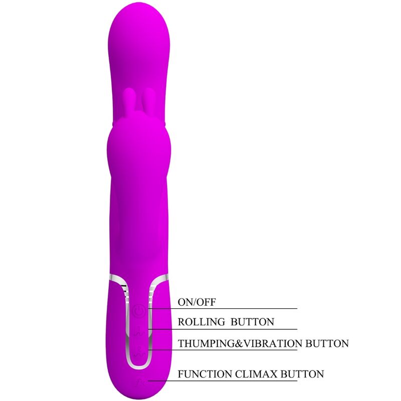 PRETTY LOVE - CAMMY TRIPLE VIBRATOR MULTIFUNKTION 4 IN 1 ROSA – Bild 6