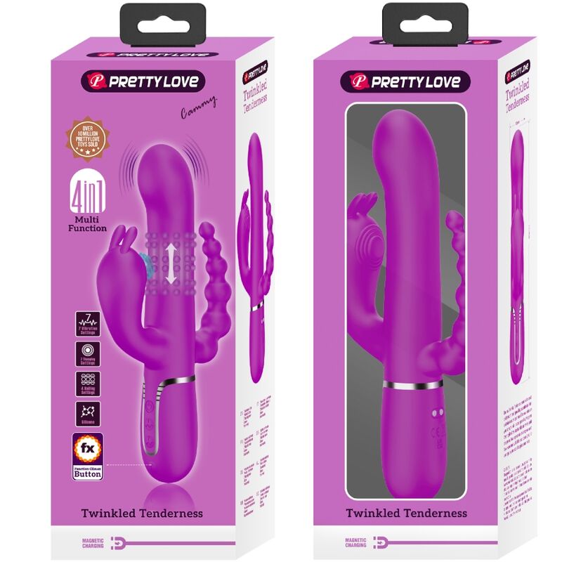 PRETTY LOVE - CAMMY TRIPLE VIBRATOR MULTIFUNKTION 4 IN 1 ROSA – Bild 2