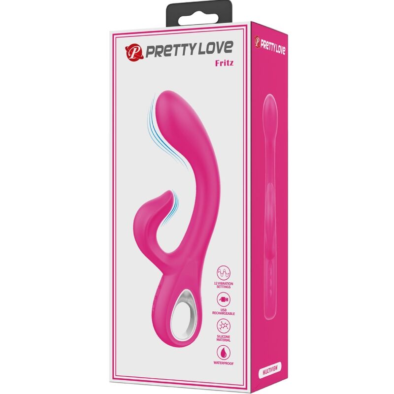 PRETTY LOVE - FRITZ RABBIT VIBRATOR 12 VIBRATIONS PINK - Image 2