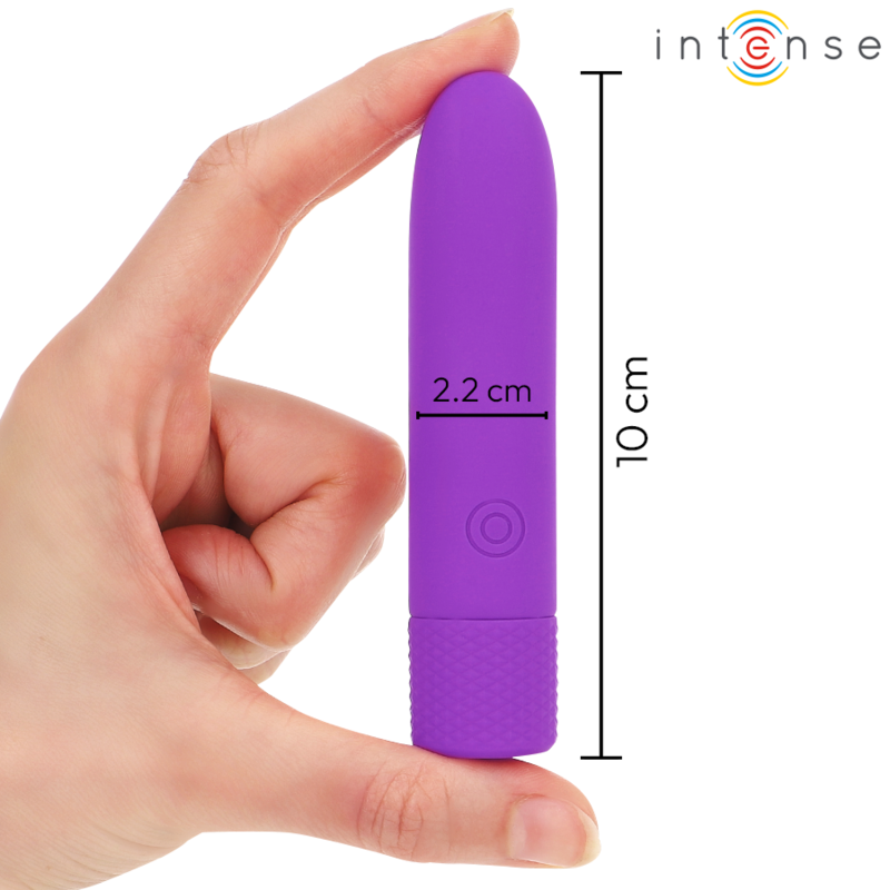INTENSE - SYMONE BULLET VIBRANT RECHARGEABLE USB 8 VIBRATIONS VIOLET 10 X 2,2 CM – Image 5