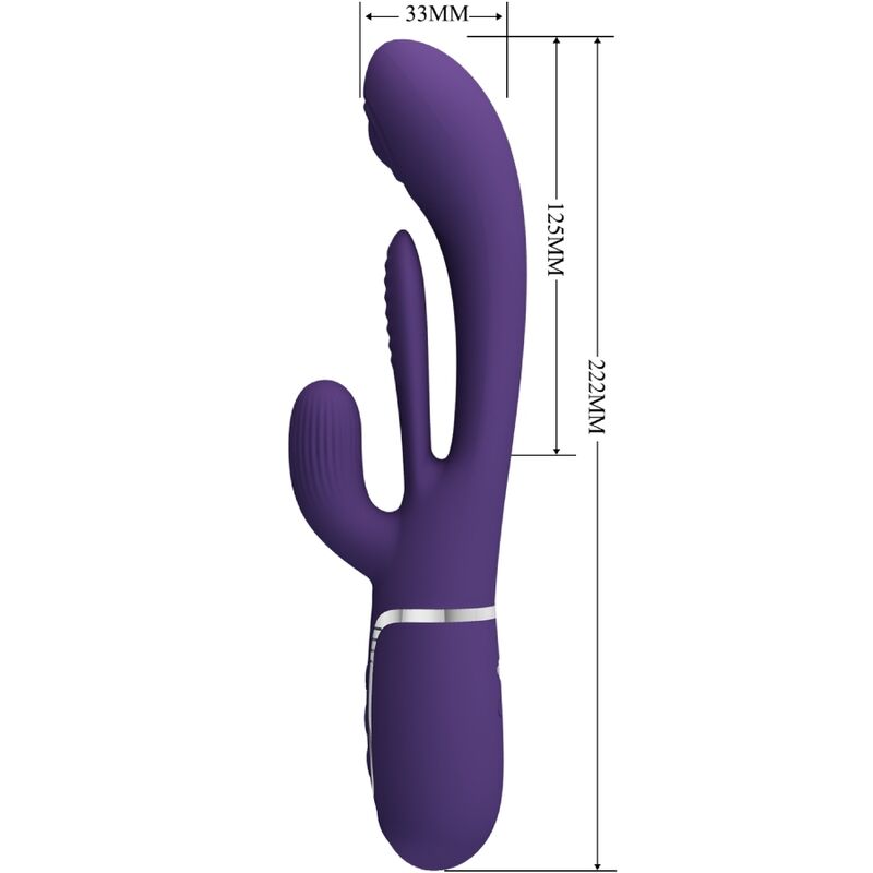 PRETTY LOVE - SHANIA TRIPLE RABBIT VIBRATEUR MULTIFONCTION VIOLET – Image 8
