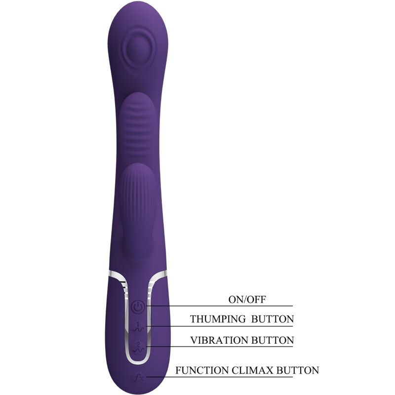 PRETTY LOVE - SHANIA TRIPLE RABBIT VIBRATEUR MULTIFONCTION VIOLET – Image 9