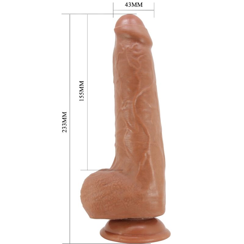 PRETTY LOVE - DRACO REALISTIC DILDO 23 CM MODEL 2 FLESH - Image 6