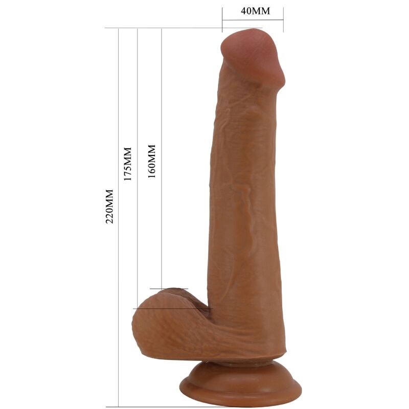 PRETTY LOVE - GROSSER REALISTISCHER DILDO 22 CM BRAUN – Bild 4