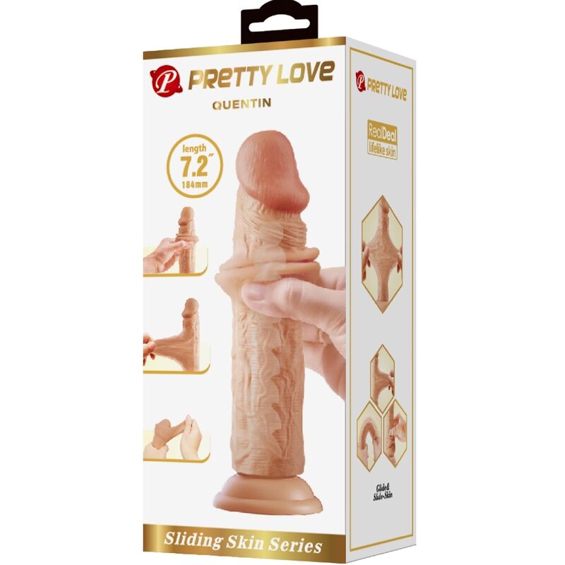 PRETTY LOVE - QUENTIN REALISTISCHER DILDO 18 CM FLEISCH – Bild 2