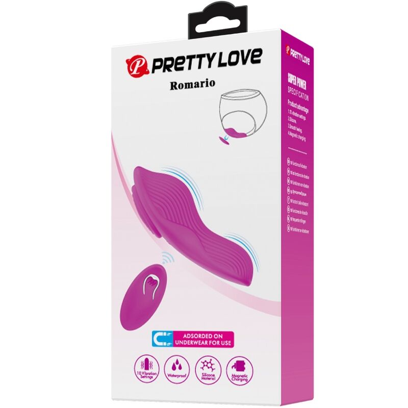 PRETTY LOVE - ROMARIO STIMULATEUR DE CLITORIS À LAY-ON TÉLÉCOMMANDE ROSE – Image 9