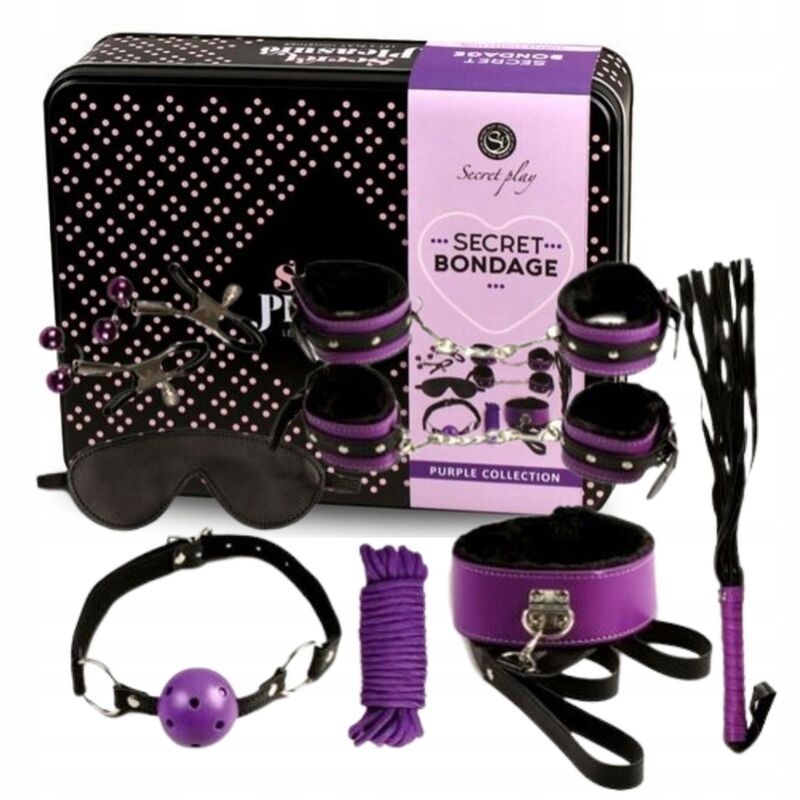 SECRETPLAY - BDSM SET 8PCS PURBLE / BLACK. – Bild 2