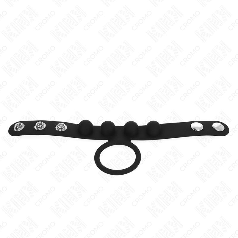 KINK - ANILLO PENE CUERO 3.5 CM CON CIERRE A PRESIÓN 23 X 2 CM - Imagen 2