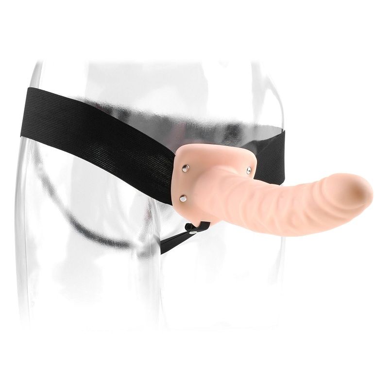 FETISH FANTASY SERIES - 19 CM CREUSE SANGLE-ON NATUREL – Image 2