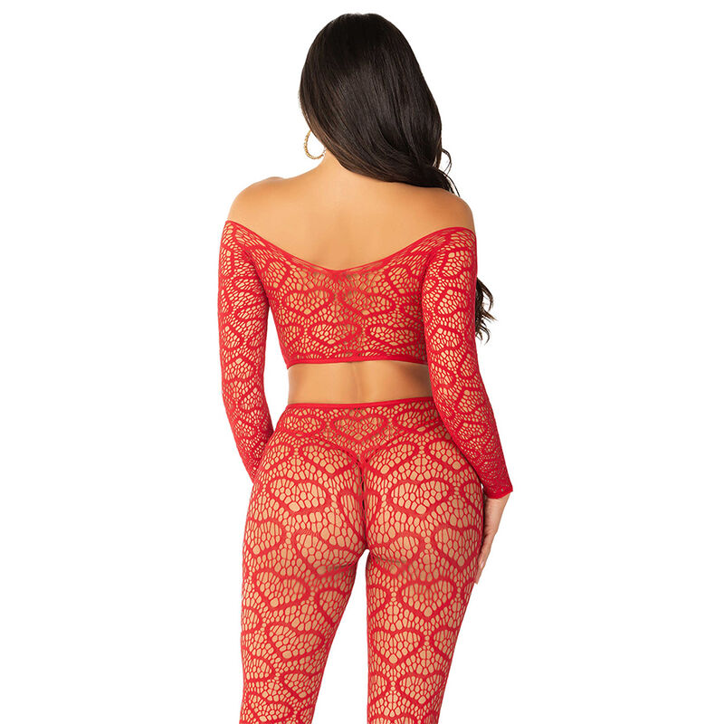 LEG AVENUE - CROP TOP + MEDIAS ROJO TALLA ÚNICA - Imagen 4