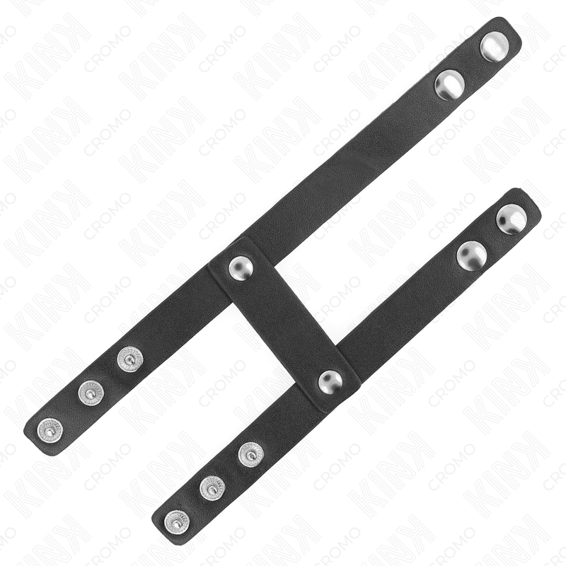 KINK - ADJUSTABLE DOUBLE LEATHER PENIS RING - Image 6