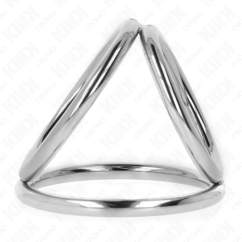 KINK - ANNEAU PÉNIS EN MÉTAL TRIPLE CHROME 3,8 CM À 5 CM MODÈLE 2 – Image 2