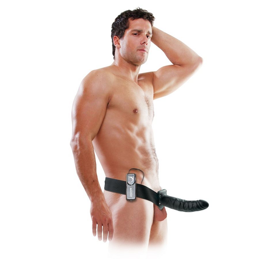 FETISH FANTASY SERIES - 19 CM VIBRANT CREUX STRAP-ON NOIR – Image 2