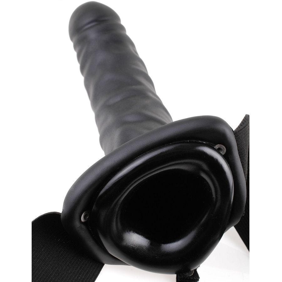 FETISH FANTASY SERIES - 19 CM VIBRANT CREUX STRAP-ON NOIR – Image 5