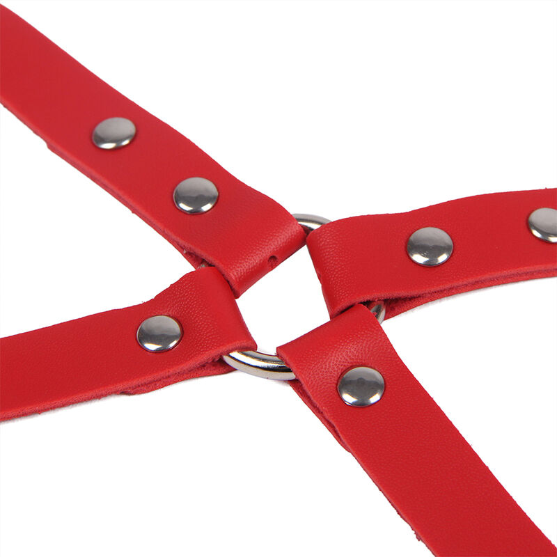 SUBBLIME - 953706 ESPOSAS CON CINTURÓN BONDAGE ROJO TALLA ÚNICA - Imagen 2