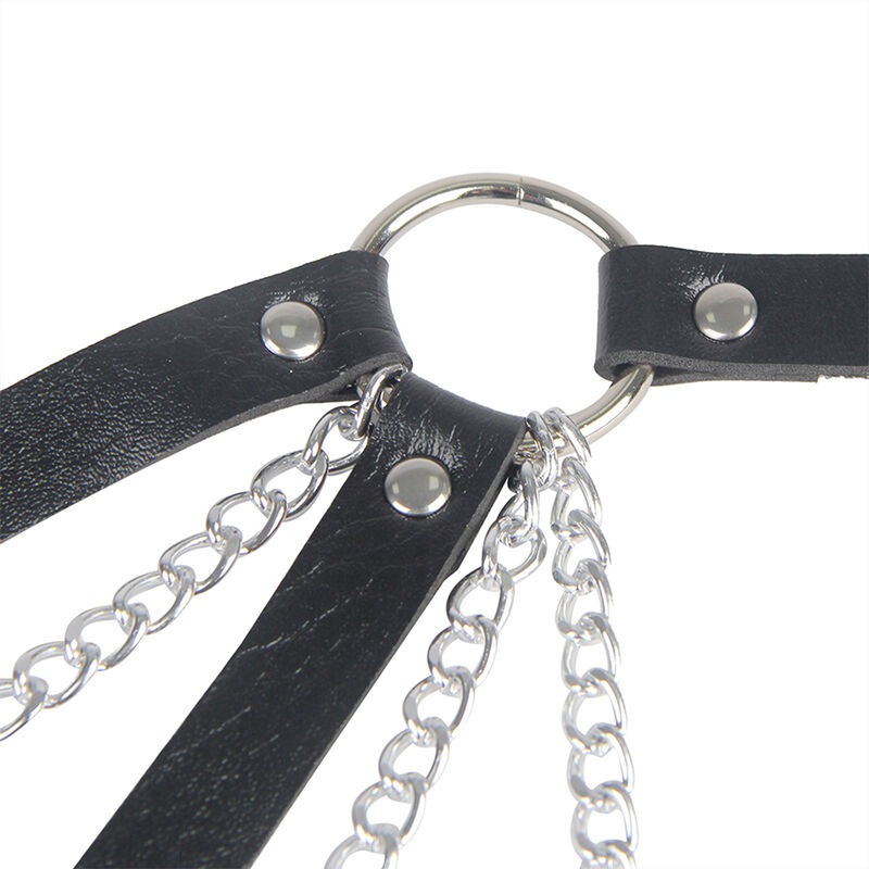 SUBBLIME - 953713 CINTURA PUNK BONDAGE FIBBIA METALLO NERA TAGLIA UNICA - immagine 6