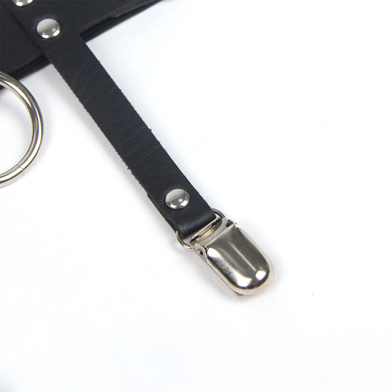 SUBBLIME - 953744 VERSTELLBARES PUNK-STRUMPFHOSE AUS LEDER SCHWARZ EINE GRÖSSE – Bild 12