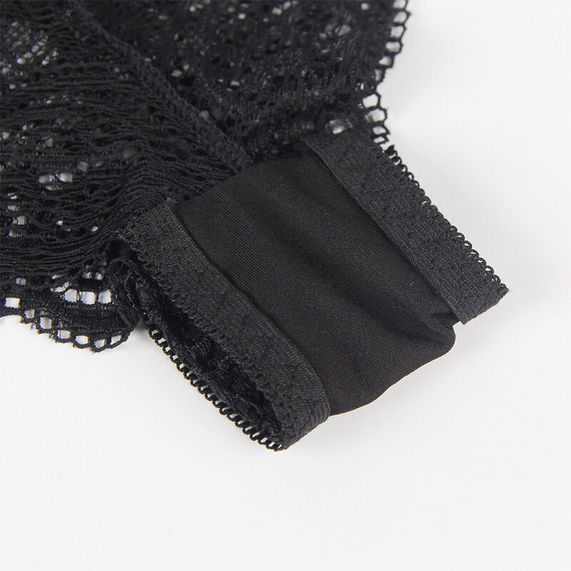 SUBBLIME - 953911 CHEMISIER DE NUIT EN SOIE ET DENTELLE + CULOTTE NOIRE S/M – Image 9