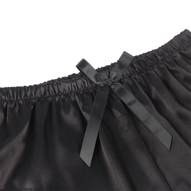 SUBBLIME - 953942 CASUAL SILK NIGHTGOWN + LACE PANTS BLACK L/XL - Image 7