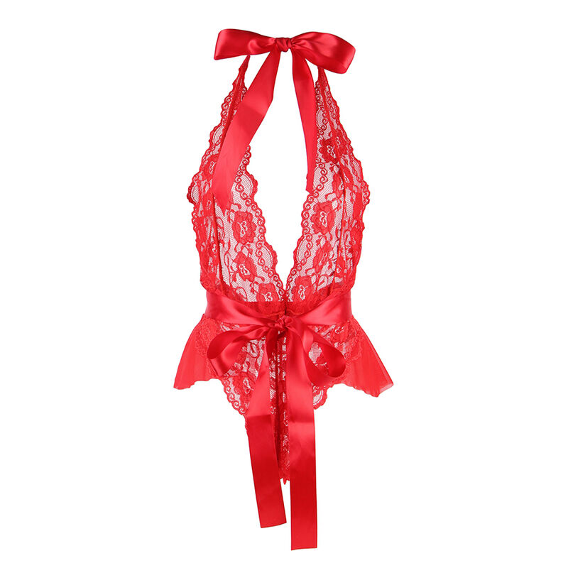 SUBBLIME - 953973 SEXY BODY WITH RUFFLES + BELT RED S/M - Image 4