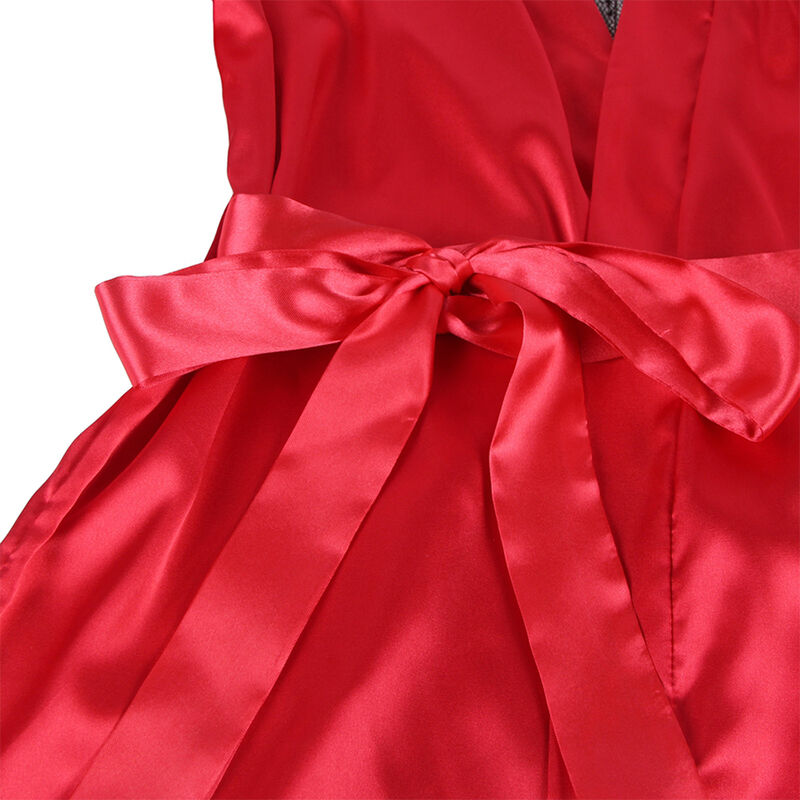 SUBBLIME - 954017 CANOTTIERA CON SCHIENA TRASPARENTE IN PIZZO + PERIZOMA ROSSO/NERO S/M - immagine 6