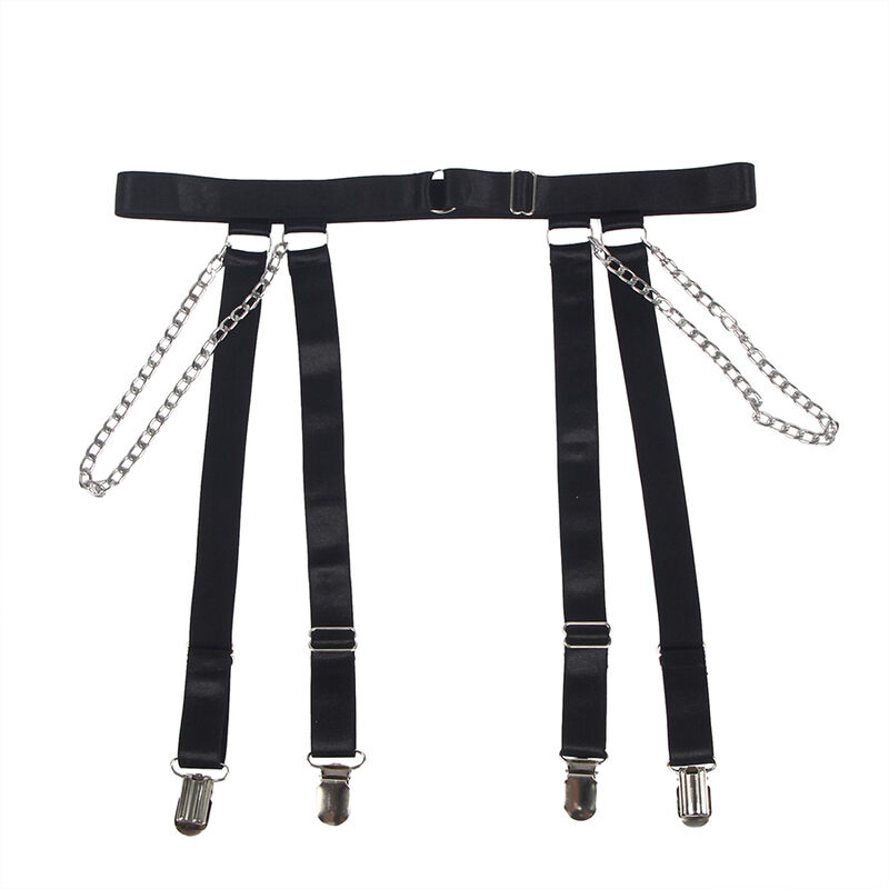 SUBBLIME - 954260 BODY WITH CHAINS + GARTER BELT BLACK S/M - Image 6