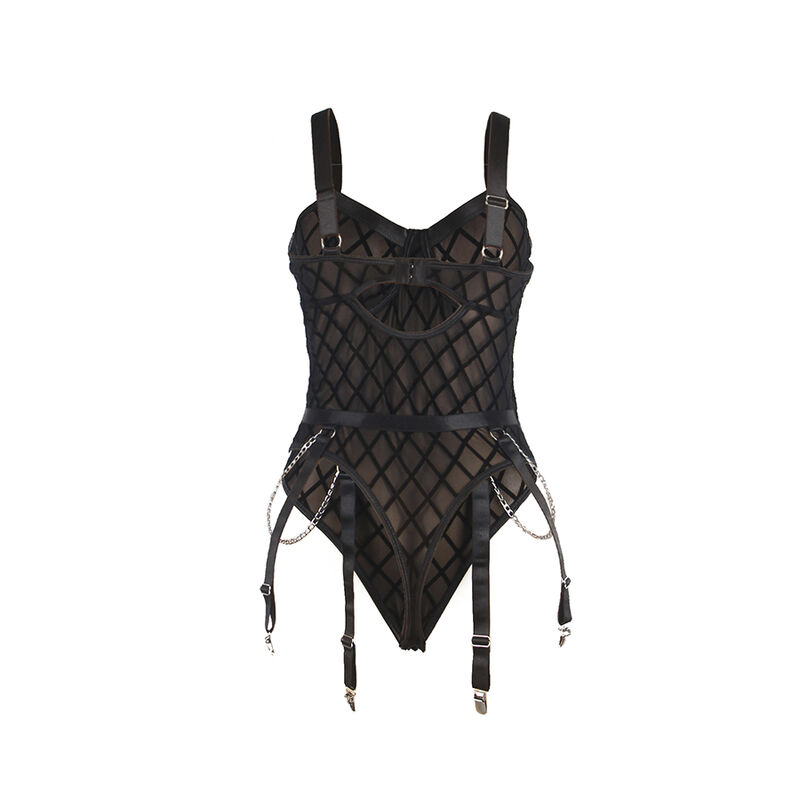 SUBBLIME - 9542277 BODY WITH CHAINS + GARTER BELT BLACK L/XL - Image 3