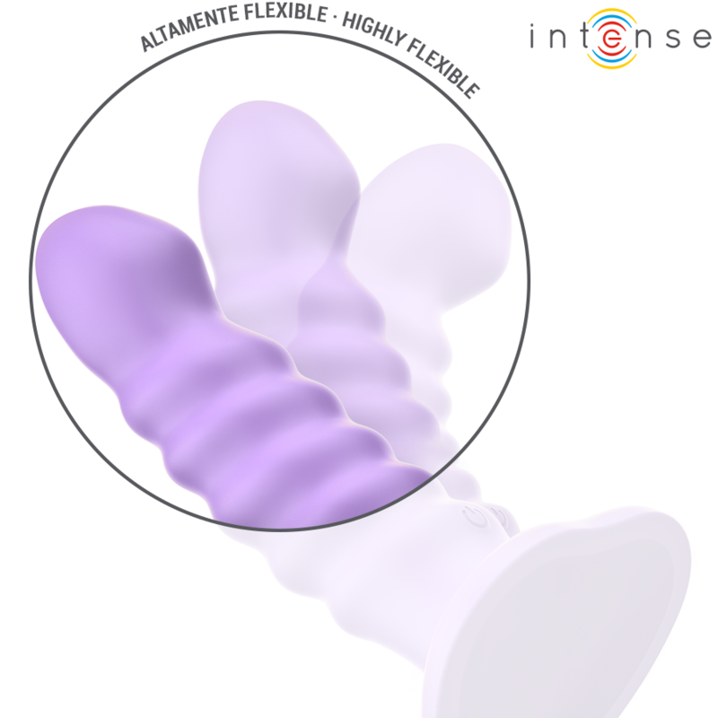 INTENSE - BRENDA VIBRATEUR TAILLE M DESIGN SPIRALE 10 VIBRATIONS VIOLET TÉLÉCOMMANDE – Image 6