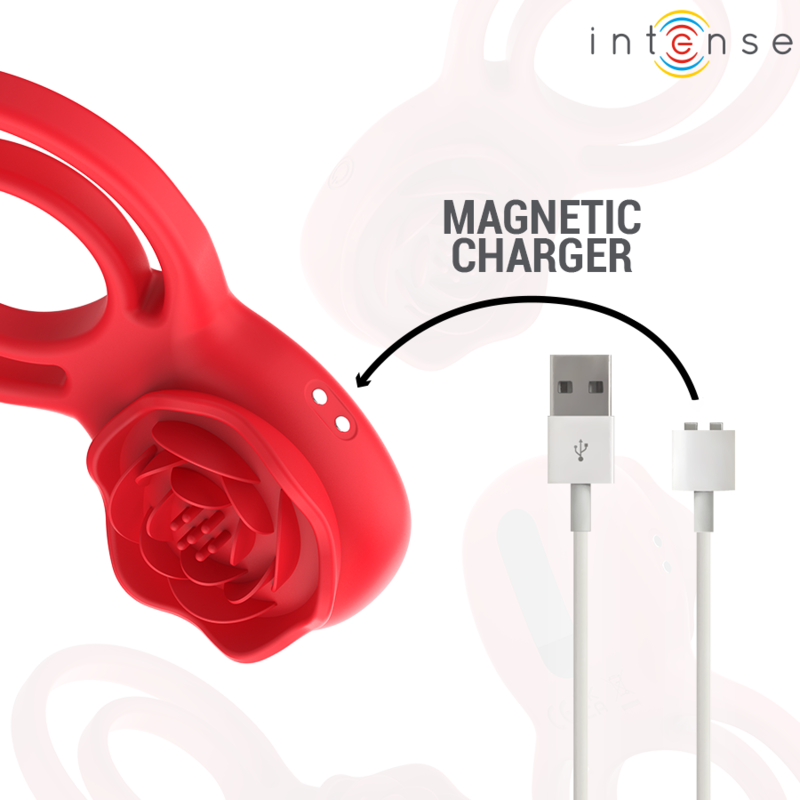 INTENSE - GAIL STIMULATEUR ROSE 10 VIBRATIONS ROUGE TELECOMMANDE – Image 5