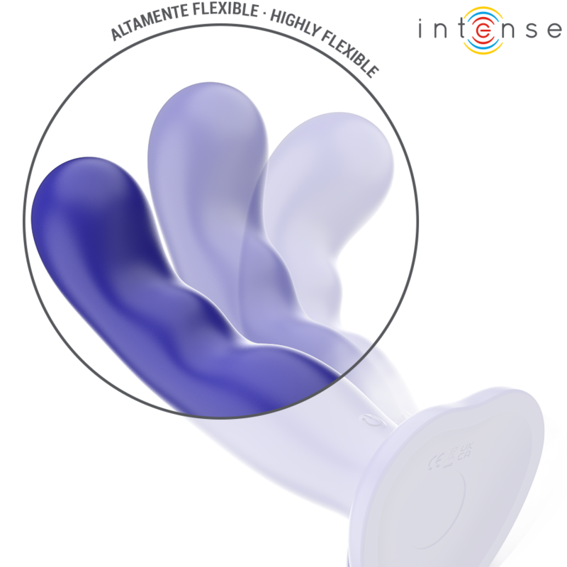 INTENSE - SHORTY VIBRATEUR AVEC VENTOUSE TÉLÉCOMMANDE BLEUE – Image 3