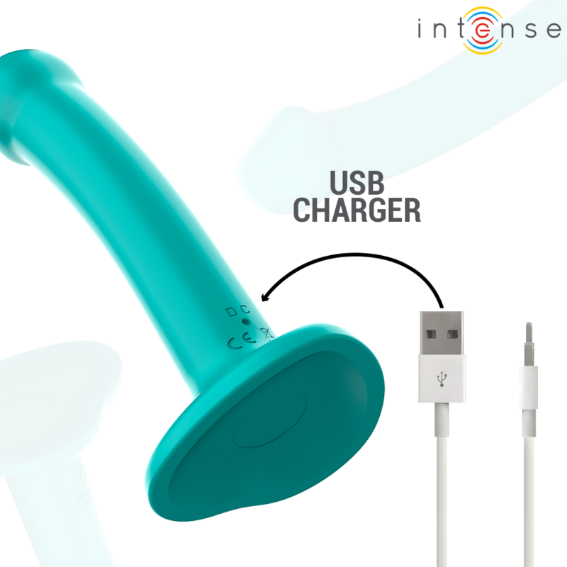 INTENSE - KATIE VIBRATEUR AVEC VENTOUSE 10 VIBRATIONS TÉLÉCOMMANDE BLEUE – Image 6