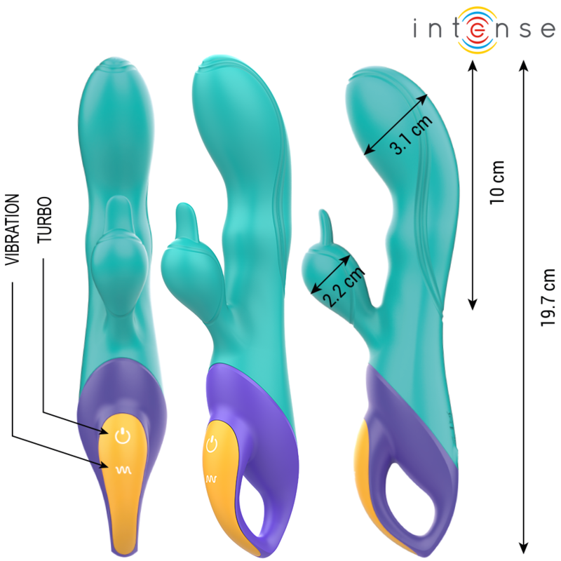INTENSE - FRED RABBIT VIBRATOR BLUE - Image 4